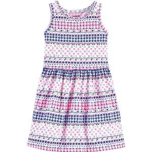Carters Toddler Multi Geo Printed Jersey Dress Size 4T